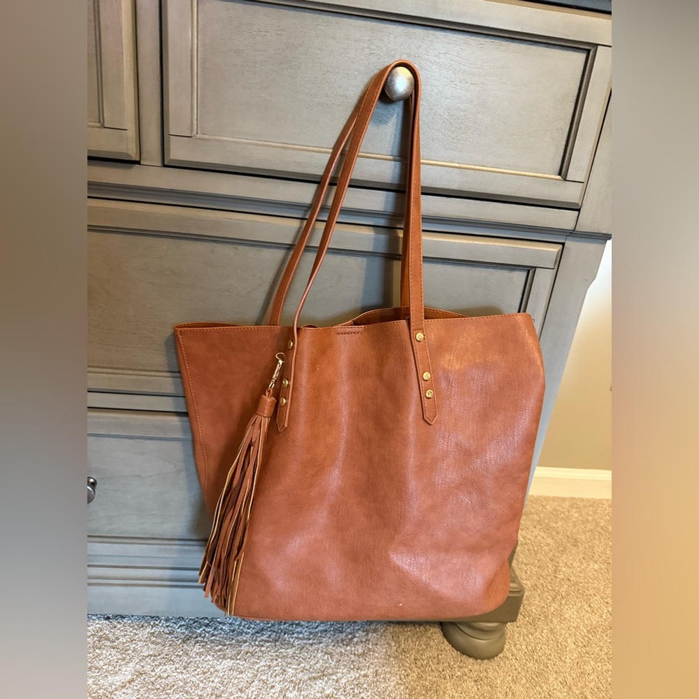 Faux Leather Tote